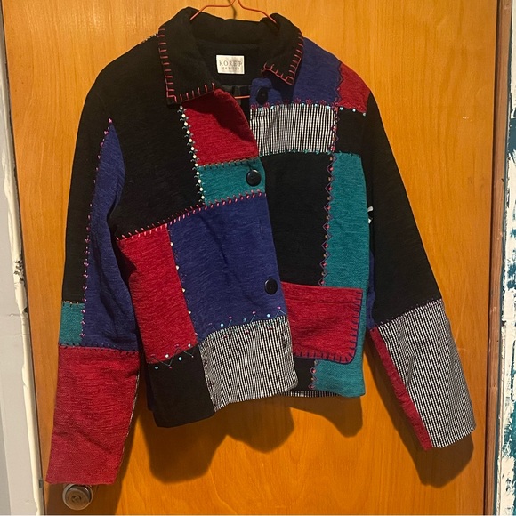 Koret Jackets & Blazers - Koret Multicolor Patchwork Jean Jacket